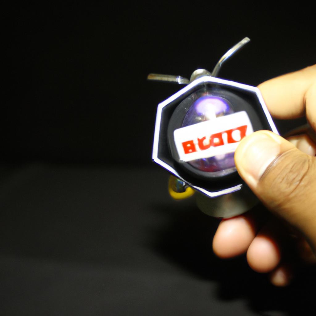 Person holding game show buzzer